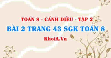 Bài 2 trang 43 Toán 8 Cánh Diều Tập 2